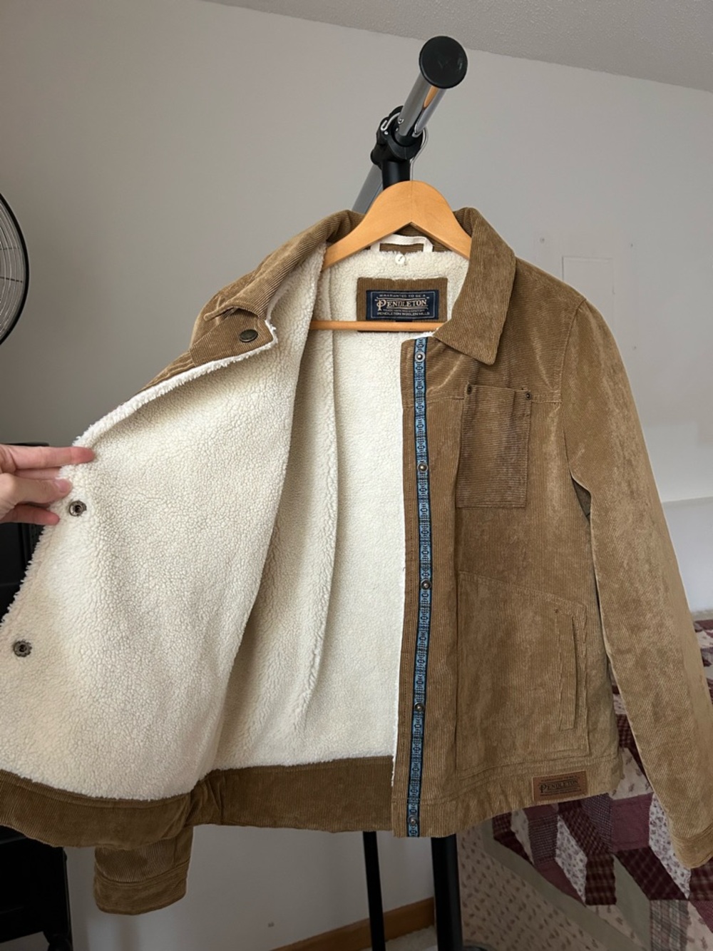 Pendleton Sherpa Fleece Lined Corduroy Trucker Jacket